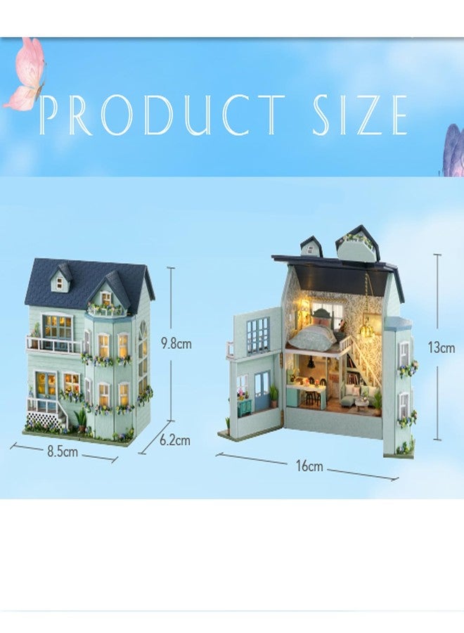 MAGQOO DIY Miniature Dollhouse Kit with Furniture 1:100 Scale Creative Room Mini Wooden Doll House Accessories DIY Miniature House Kit (Warm House) - Image 3
